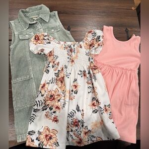 Cat & Jack Floral and Pink Dress Trio